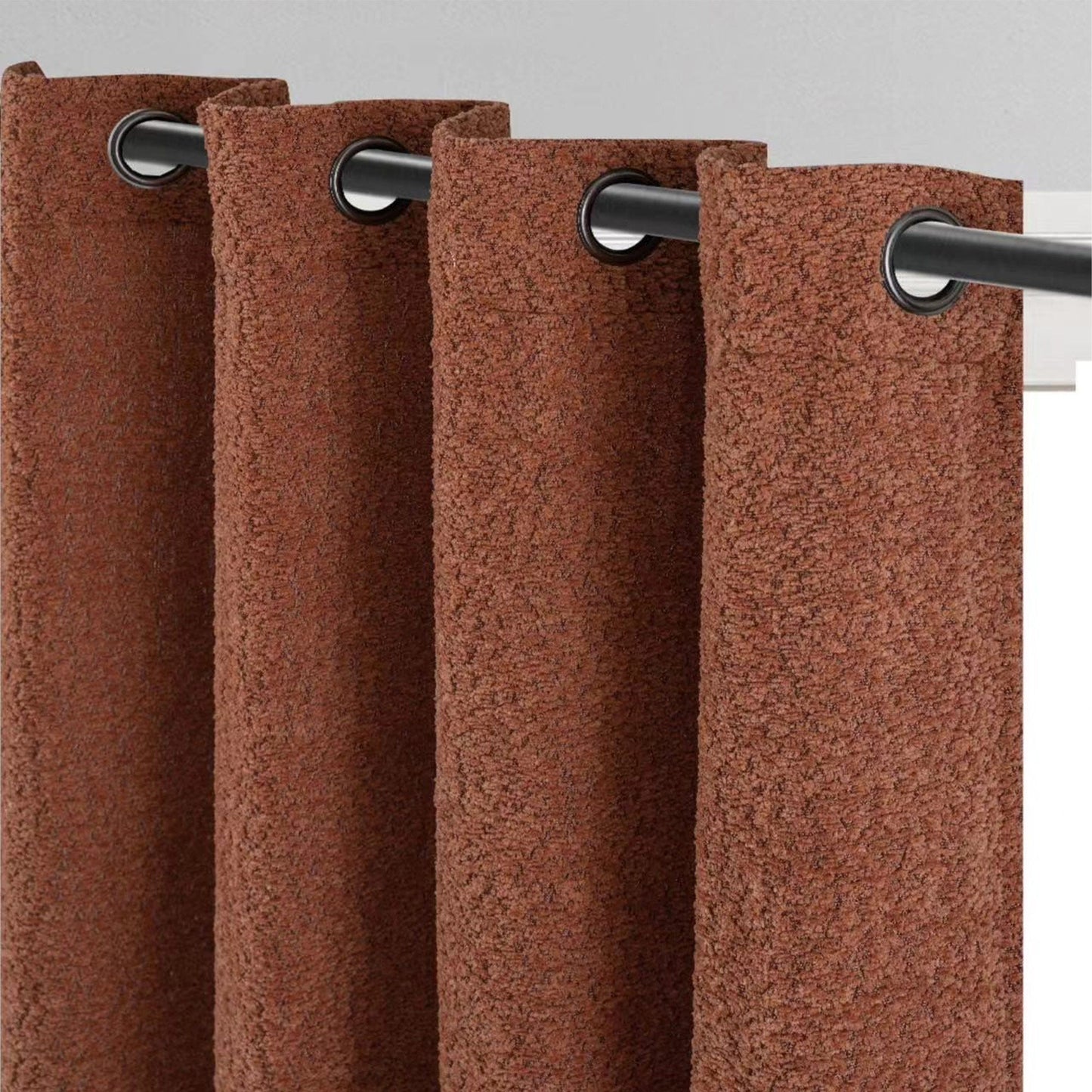 Boucle Textured Grommet Window Curtain Panel, 54x84 Inches