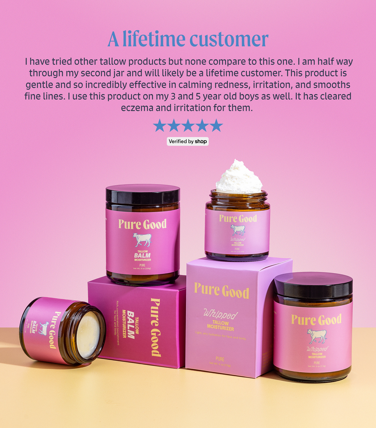 Pure Tallow Balm - Perfect for sensitive skin of all ages.